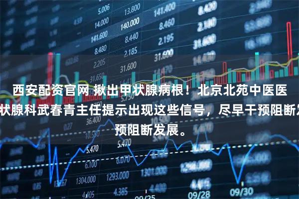 西安配资官网 揪出甲状腺病根！北京北苑中医医院甲状腺科武春青主任提示出现这些信号，尽早干预阻断发展。