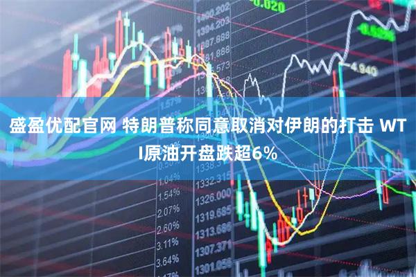 盛盈优配官网 特朗普称同意取消对伊朗的打击 WTI原油开盘跌超6%